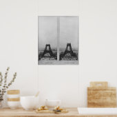Twee uitzichten van de bouw van het Eiffel Poster (Keuken)