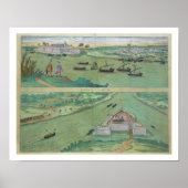 Twee Uitzichten van de Comorra uit 'Civitates Orbi Poster