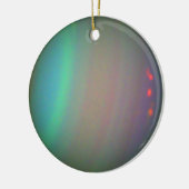 Twee Uitzichten van de platte Uranus-sierplanten Keramisch Ornament (Links)