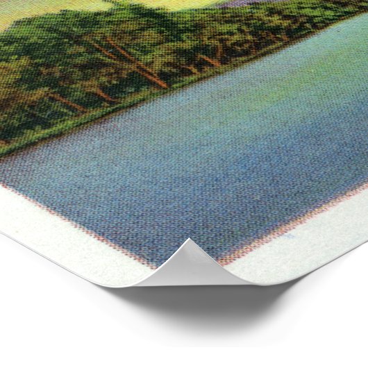 Twee Uitzichten van het dampmeer Poster (Hoek)