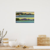 Twee Uitzichten van het dampmeer Poster (Keuken)