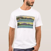 Twee Uitzichten van het dampmeer T-shirt (Voorkant)