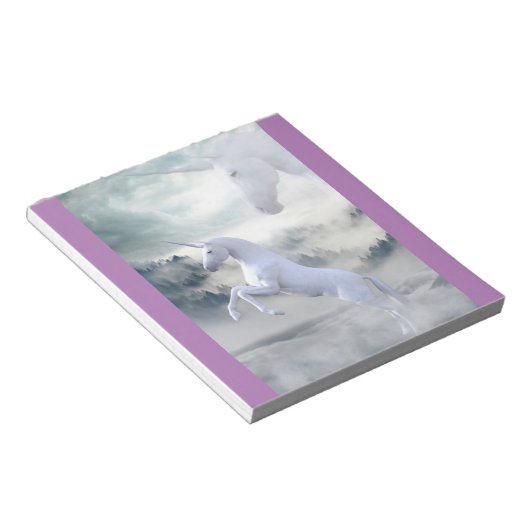 Twee Unicorns Notitieblok (Schuin)