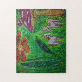 Twee Unicorns onder een paddenstoel Legpuzzel (Verticaal)