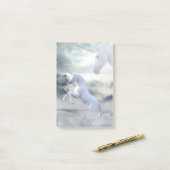 Twee Unicorns Post-it® Notes (Op bureau)