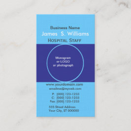 Twee unieke Business Deep Blue Edgy Designer Visitekaartje