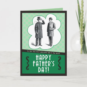 Twee vaders Vaderdag Kaart