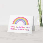 Twee vaders zijn beter dan één - Gay Vaderdag Kaart (Voorkant)