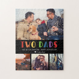 Twee vaders zijn beter dan één | Vaderdag foto Legpuzzel