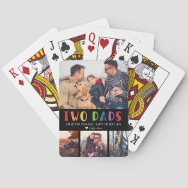 Twee vaders zijn beter dan één | Vaderdag foto Pokerkaarten