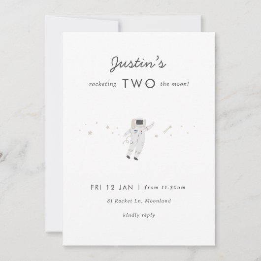 Twee van de 2e verjaardag van de Mon Space Party Kaart (Voorkant)