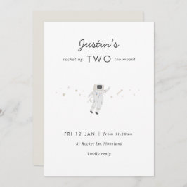 Twee van de 2e verjaardag van de Mon Space Party Kaart