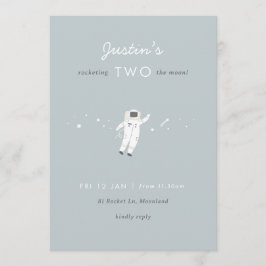 Twee van de 2e verjaardag van de Mon Space Party Kaart