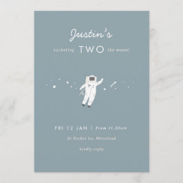 Twee van de 2e verjaardag van de Mon Space Party Kaart