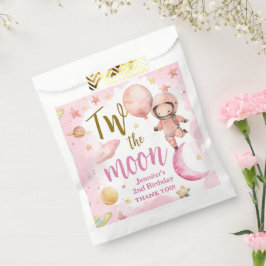 Twee van de maan! Meisje Astronaut Space 2e verjaa Bedankzakje