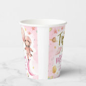 Twee van de maan! Meisje Astronaut Space 2e verjaa Papieren Bekers (Rechts)