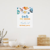 Twee van de Maan Party Welkomstbord Poster (Keuken)