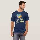 Twee van de maan Verjaardag jongen Space Planets T-shirt (Voorkant volledig)