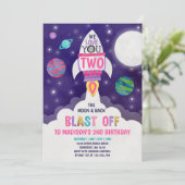 Twee van de Mon Birthday nodigde uit tot twee van Kaart (Staand voorkant)