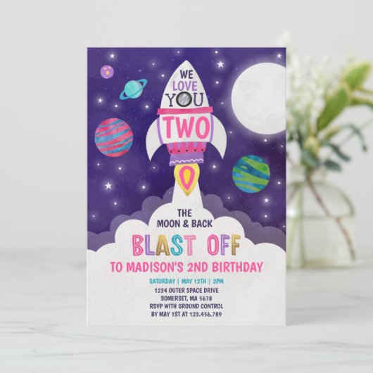 Twee van de Mon Birthday nodigde uit tot twee van Kaart (Staand voorkant)