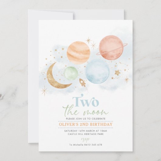 Twee van de 'Moon 2e verjaardag' Kaart (Voorkant)