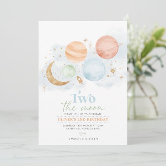 Twee van de 'Moon 2e verjaardag' Kaart (Staand voorkant)