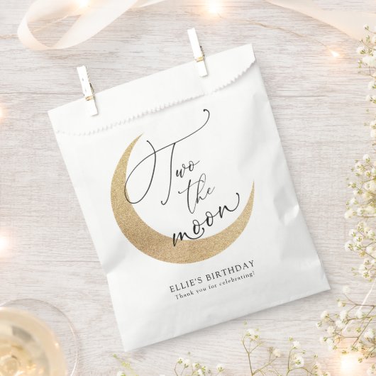 Twee van de Moon Birthday Bedankzakje (Geknipt)