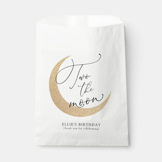 Twee van de Moon Birthday Bedankzakje (Voorkant)