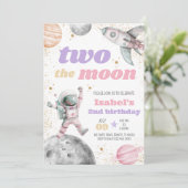 Twee van de Moon Birthday Kaart (Staand voorkant)
