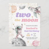Twee van de Moon Birthday Kaart (Voorkant / Achterkant)