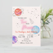 Twee van de Moon Birthday Kaart (Staand voorkant)