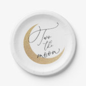 Twee van de Moon Birthday Papieren Bordje (Voorkant)