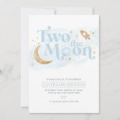 Twee van de tweede verjaardag van de maan Blue Gol Kaart (Voorkant)