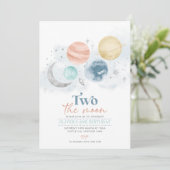 Twee van de tweede verjaardag van de maan kaart (Staand voorkant)