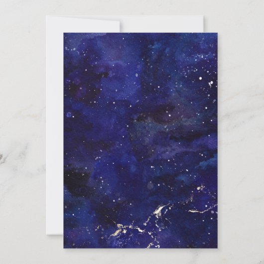 Twee van de tweede verjaardag van de Moon Navy Blu Kaart (Achterkant)