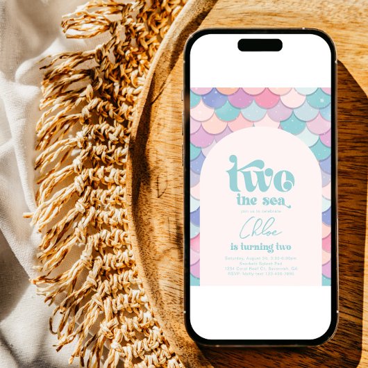 Twee van de Zee Arch Mermaid Invitation Kaart
