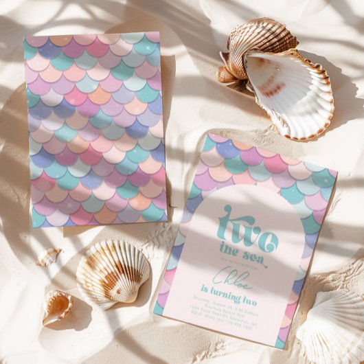 Twee van de Zee Arch Mermaid Invitation Kaart
