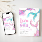 Twee van de Zee Zeemeermin Verjaardagsuitnodiging Kaart