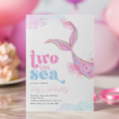 Twee van de Zee Zeemeermin Verjaardagsuitnodiging Kaart