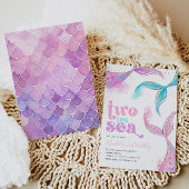 Twee van de Zee Zeemeermin Verjaardagsuitnodiging Kaart