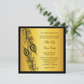 Twee van een Kind Peacock Feathers Kaart (Staand voorkant)