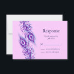 Twee van een Kind Peacock Feathers RSVP Kaartje<br><div class="desc">Dit is de coördinerende RSVP voor de twee van een Kind Peacock Feathers trouwuitnodiging. Het is te zien op het basisdocument,  maar ik raad de immer van het metalen ijspapier aan om de rijkdom van de veren te belichten.</div>