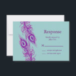 Twee van een Kind Peacock Feathers RSVP Kaartje<br><div class="desc">Dit is de coördinerende RSVP voor de twee van een Kind Peacock Feathers trouwuitnodiging. Het is te zien op het basisdocument,  maar ik raad de immer van het metalen ijspapier aan om de rijkdom van de veren te belichten.</div>