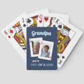 Twee van een soort | Foto opa & Child Pokerkaarten (Achterkant)