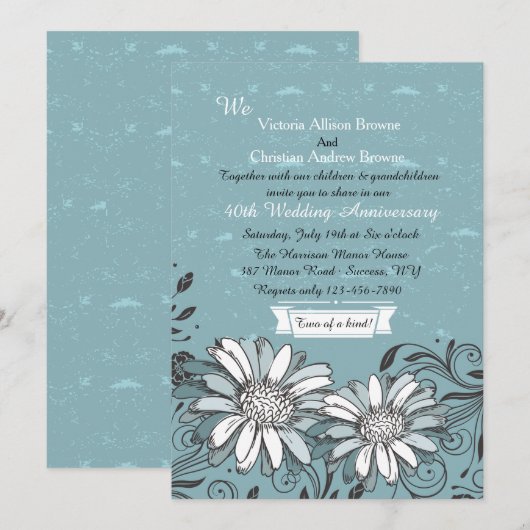 Twee van een soort uitnodiging (Voorkant / Achterkant)