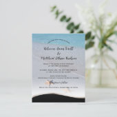 Twee van ons / Ocean Love Starfish Beach bruiloft Kaart (Staand voorkant)