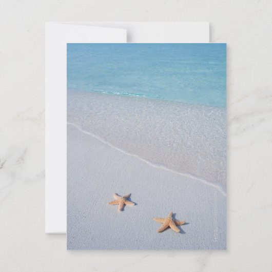 Twee van ons / Ocean Love Starfish Beach bruiloft Kaart (Achterkant)