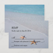 Twee van ons | Ocean Love Starfish Response RSVP-k RSVP Kaartje (Voorkant / Achterkant)
