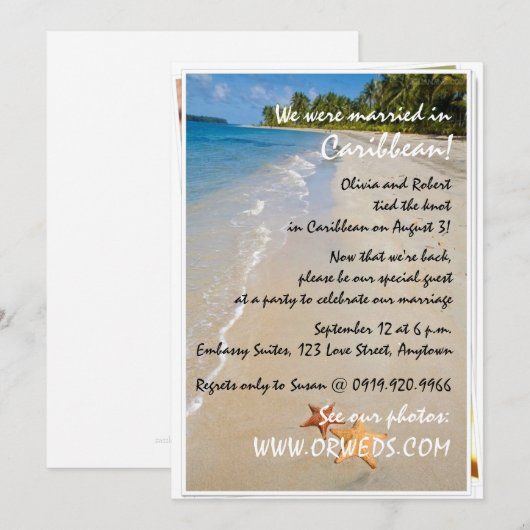 Twee van ons | Ocean Love Starfish Weddenschap Kaart (Voorkant / Achterkant)