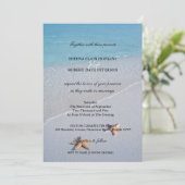 Twee van ons | Ocean Love Starfish Wedding Kaart (Staand voorkant)